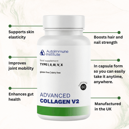 [New] Advanced Collagen V2 (Type I, II, III, V , X) - Autoimmune Institute