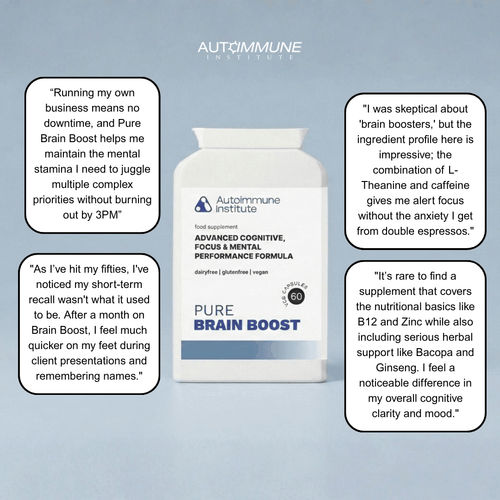 Pure BrainBoost | Research-Backed Nootropic for Focus, Performance & Recall - Autoimmune Institute