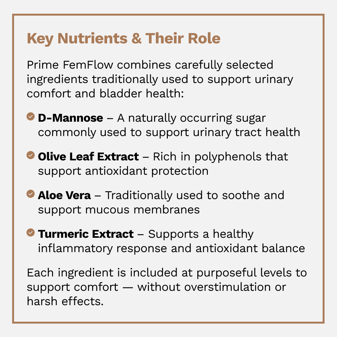 Prime FemFlow | Soothe Bladder Discomfort, Reduce Urgency, and Prevent Recurring UTIs - Autoimmune Institute