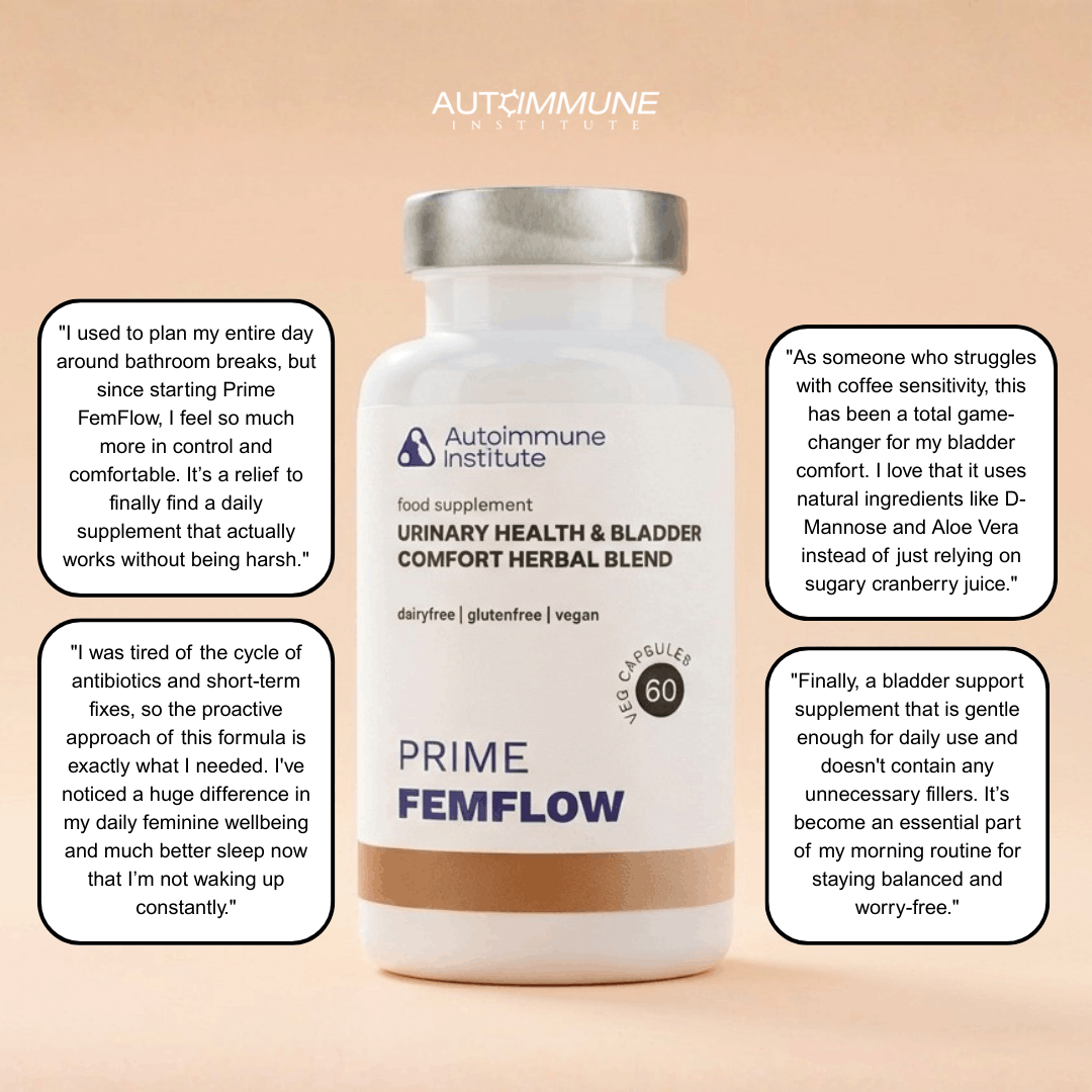 Prime FemFlow | Soothe Bladder Discomfort, Reduce Urgency, and Prevent Recurring UTIs - Autoimmune Institute