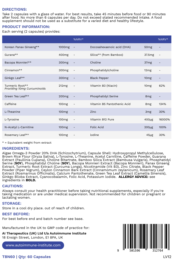 Pure BrainBoost | Research-Backed Nootropic for Focus, Performance & Recall