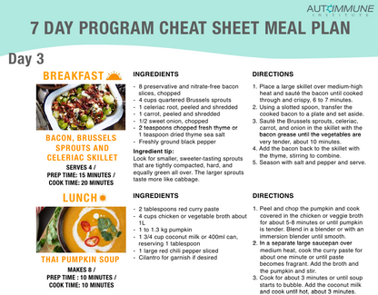 (Ebook) 7 day meal plan & recipes - Autoimmune Institute