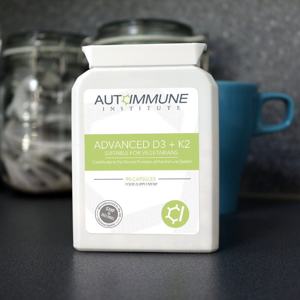 Advanced D3 + K2 - Vitamin D3 & K2 Supplement in 1 Capsule - Autoimmune Institute